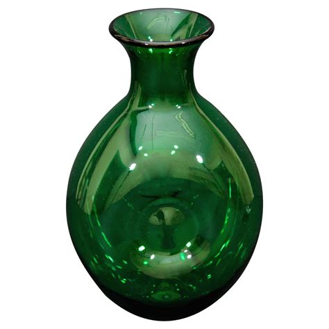 green glass vase  blenko  stdibs