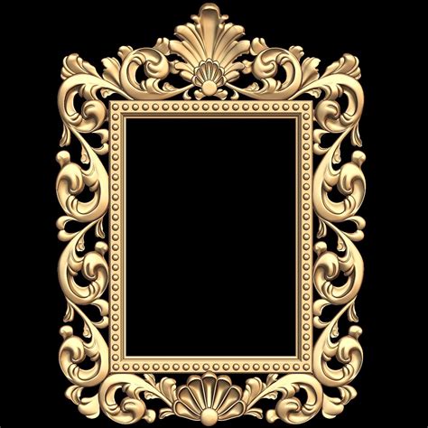 mirror frame stl cnc  model