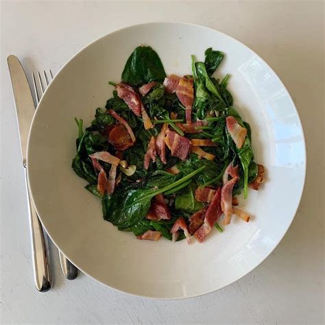 sauteed spinach  bacon optimising nutrition