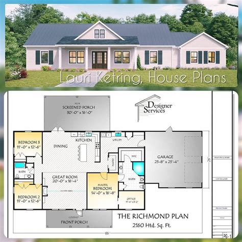 richmond plan  level house plans  house plans ranch house plans