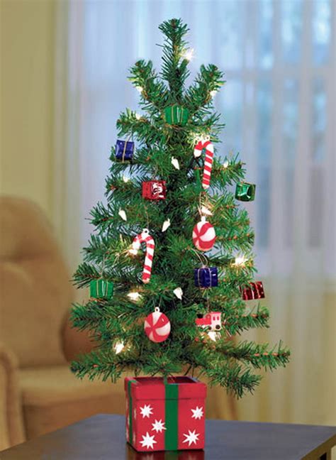 miniature tabletop christmas tree decorating ideas family holidaynetguide  family holidays