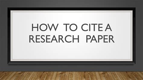 cite  research paper youtube