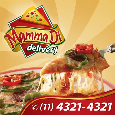 pizzaria mamma di delivery criação de logo para