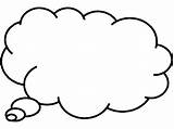 Cloud Thought Thinking Clipart Clip sketch template