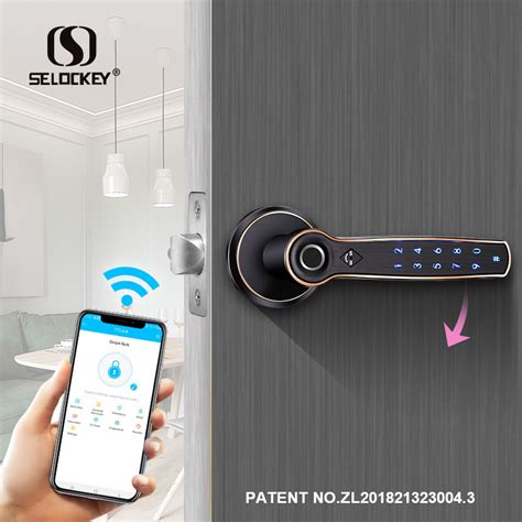 bluetooth wifi digital fingerprint keypad keyless smart bedroom door lock