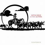 Cattle Drive Clipart Silhouette Clip Vector Signtorch Cut Western Horse Turning Paths Into Cow Clipground Metal Burke Melissa sketch template