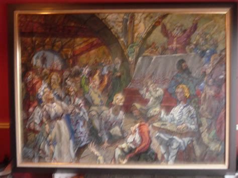 An Orgy Of Rhythms Scene Russian Oil Painting 140x105 Cm