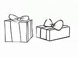 Coloring Gift Pages Ribbon Boxes sketch template