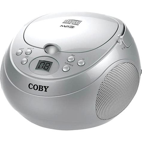 coby portable cd player digital amfm radio tuner mega bass reflex stereo sound system
