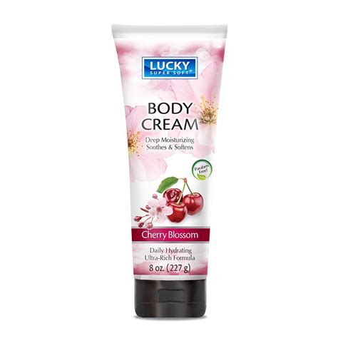 lucky super soft cherry blossom body cream daily soothing
