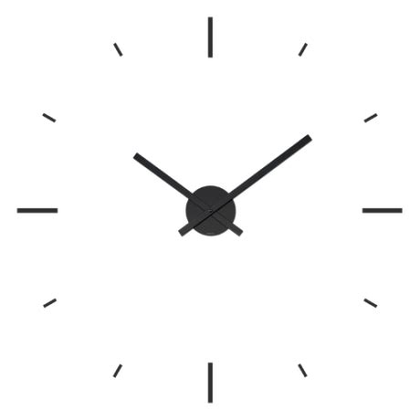 wall clock  black lines