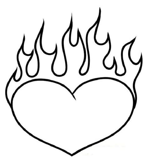 hearts  fire coloring sheets hearts  fire coloring sheets
