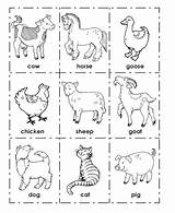 Animals Farm Animal Flashcards Printable Cards Flash Activities Para Worksheets English Preschool Coloring Kids Pages Pdf Printables Board Words Clip sketch template