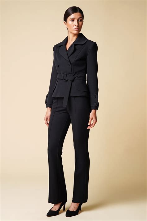 Black Pant Suit Women Tuxedo Pants Suit Womens Cloverleaf Etsy Hong Kong