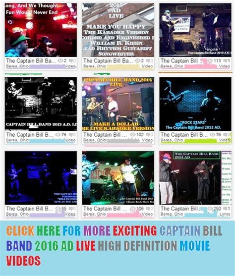 The Captain Bill Band 2022 2122 Ad Live Video Films
