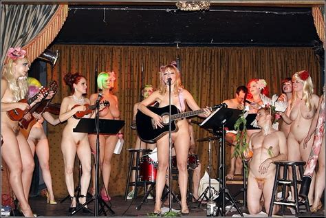 Nude Band Performing On Stage Nudeshots