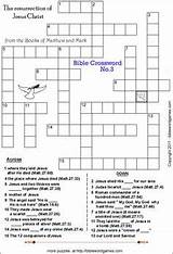Crossword Sunday Bible Difficulty Worksheets Resurrection Crosswordpuzzles Graders Worksheet Scavenger sketch template