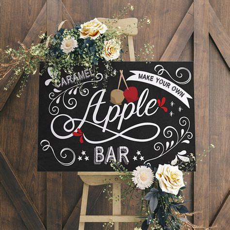printed caramel apple bar sign    poster   images caramel apple bars