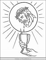 Eucharist Jesus Chalice Thecatholickid Sacrament Cnt Mls sketch template