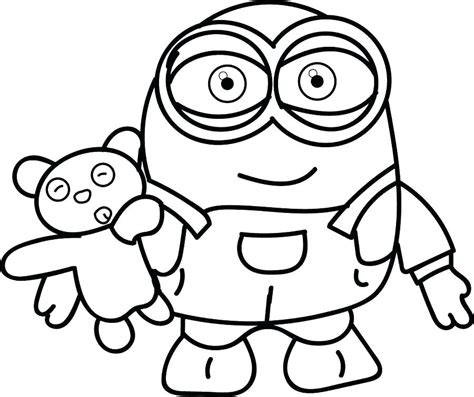 minion coloring pages bob  getcoloringscom  printable