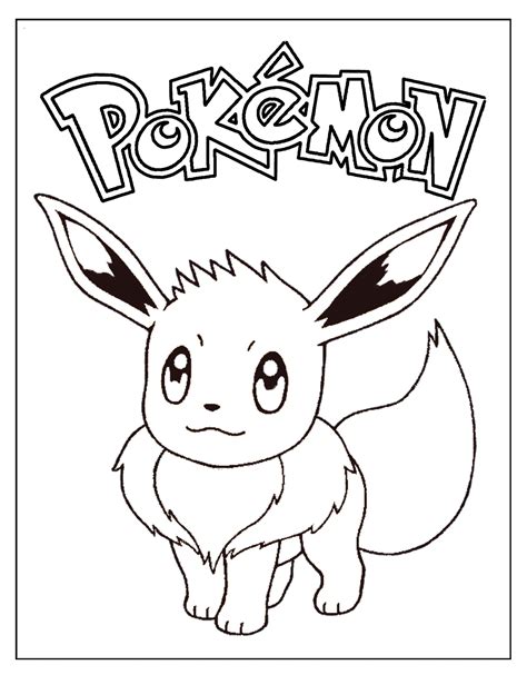 pokemon eevee coloring page pokemon eevee coloring pages coloring books