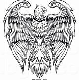 Heraldic Eagle Vectorified sketch template
