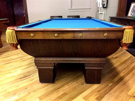 antique brunswick pool table  sold cowboy billiards