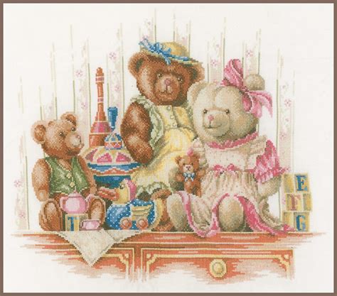speelgoed en beren borduren pakket doezelfnl