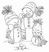 Stamps Coloring Digital Snowmen Snowman Christmas Pages Choose Board sketch template