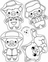 Pigs Puppets Dixie Lesson Popsicle sketch template