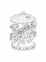 Carousel Coloring sketch template