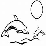 Dolphin Coloring Pages Baby Whale Kids Printable Whales Cliparts Killer Drawings Drawing Colouring Draw Coloringkids Clipart Print Library Line Clip sketch template