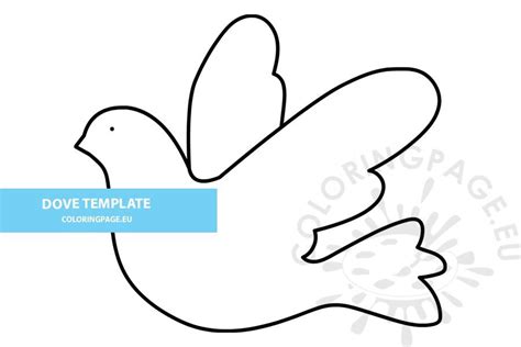 printable dove template coloring page