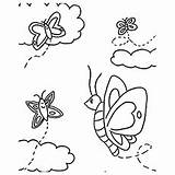 Clouds Cloud Butterfly Coloring Pages Momjunction Toddler Will sketch template