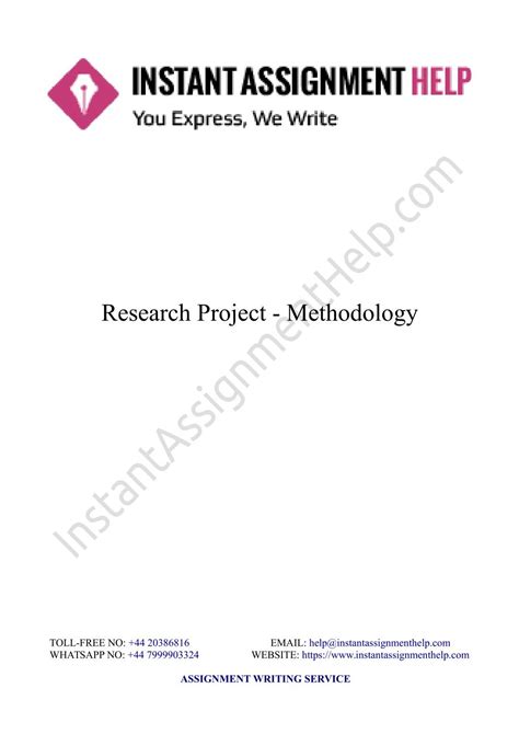 sample methodology research paper   write  method section