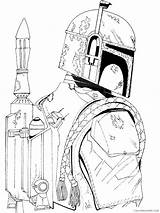 Boba Fett Coloring Pages Wars Star Printable Colouring Color Coloring4free Kids Boys Lego Source Category sketch template