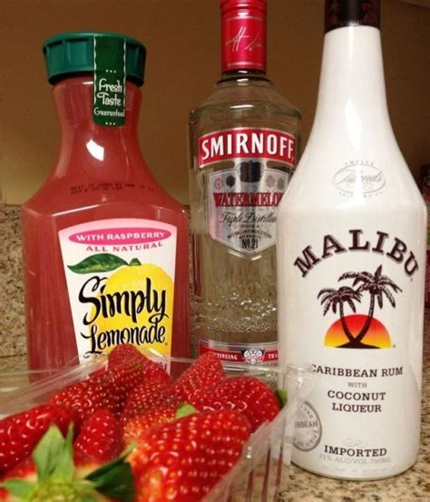 Mixed With Watermelon Smirnoff Vodka Cocunut Malibu