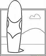 Coloring Pages Surfboards Surf Library Clipart Board sketch template