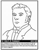 Minister Thompson Prime Canadian Coloring Crayola sketch template