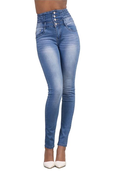 hualong plus size skinny super high waisted jeans online store for