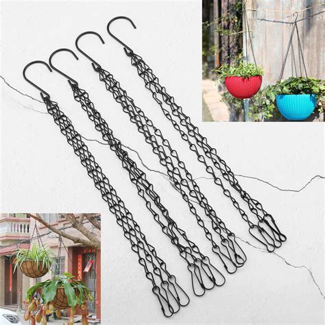 hanging flower basket   chain  point garden plant hanger pot chains pcs  ebay