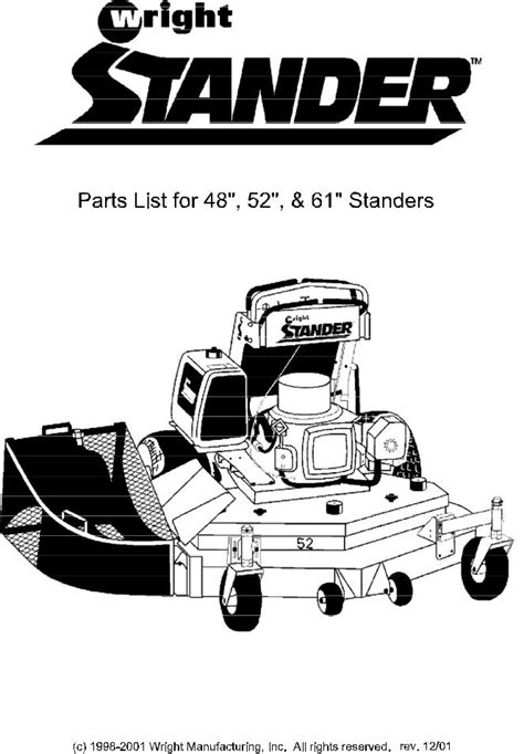 wright manufacturing stander  stander  stander  user manual
