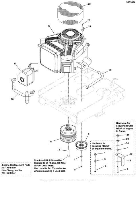 ferris  hd series   mower deck hd parts diagram  engine pto group
