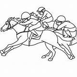 Galloping Coloring Secretariat Horse Pages Jockey Hellokids Race Horses Kids Getcolorings sketch template