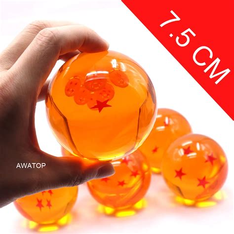 7 5cm 7cm big 1 2 3 4 5 6 7 star crystal balls super saiya