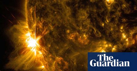 solar flare flurry footage released by nasa video science the guardian