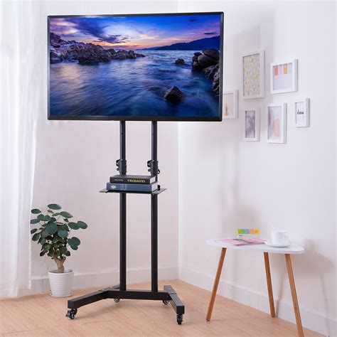 allieroo tv mobile stand height adjustable      tvs flat panel screens