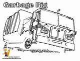 Garbage Camiones Distinta Mewarnai Container sketch template