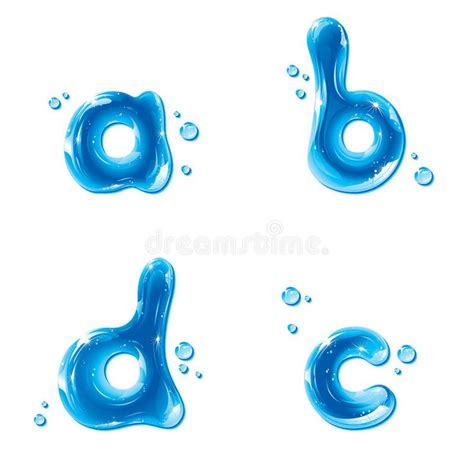 Abc Water Liquid Set Small Letters A B C D Liquid Alphabet Gel