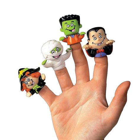 dozen vinyl halloween character finger puppets wf shopping